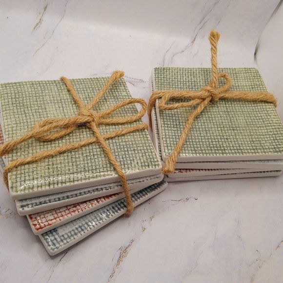 Coasters 4 pieces/By Creative CO-OP NWT - Picture 2 of 3